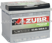 ZUBR Premium 63Ah 640A Left