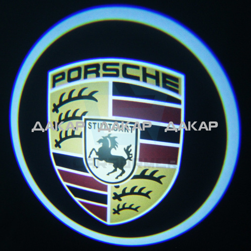 СВЕТОДИОДНАЯ проекция логотипа SVS (Laser logo Light) PORSCHE (G3-026)